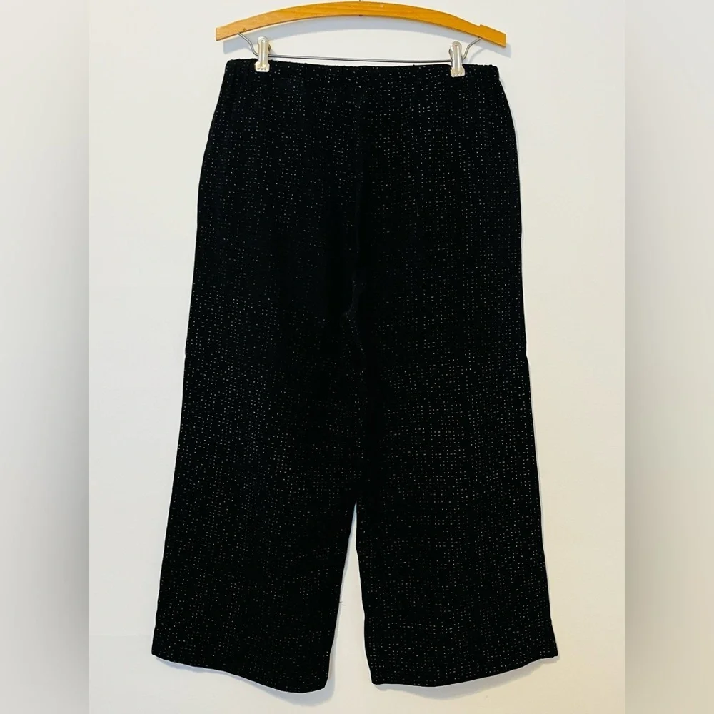 EILEEN FISHER The Future Is Female Wide Leg Crop Pants Tencel Viscose Morse Code